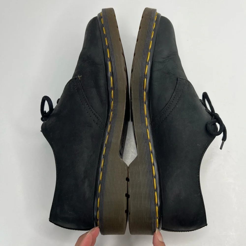 Dr. Martens 1461 Made In England Black Leather Oxford Shoes Size 8